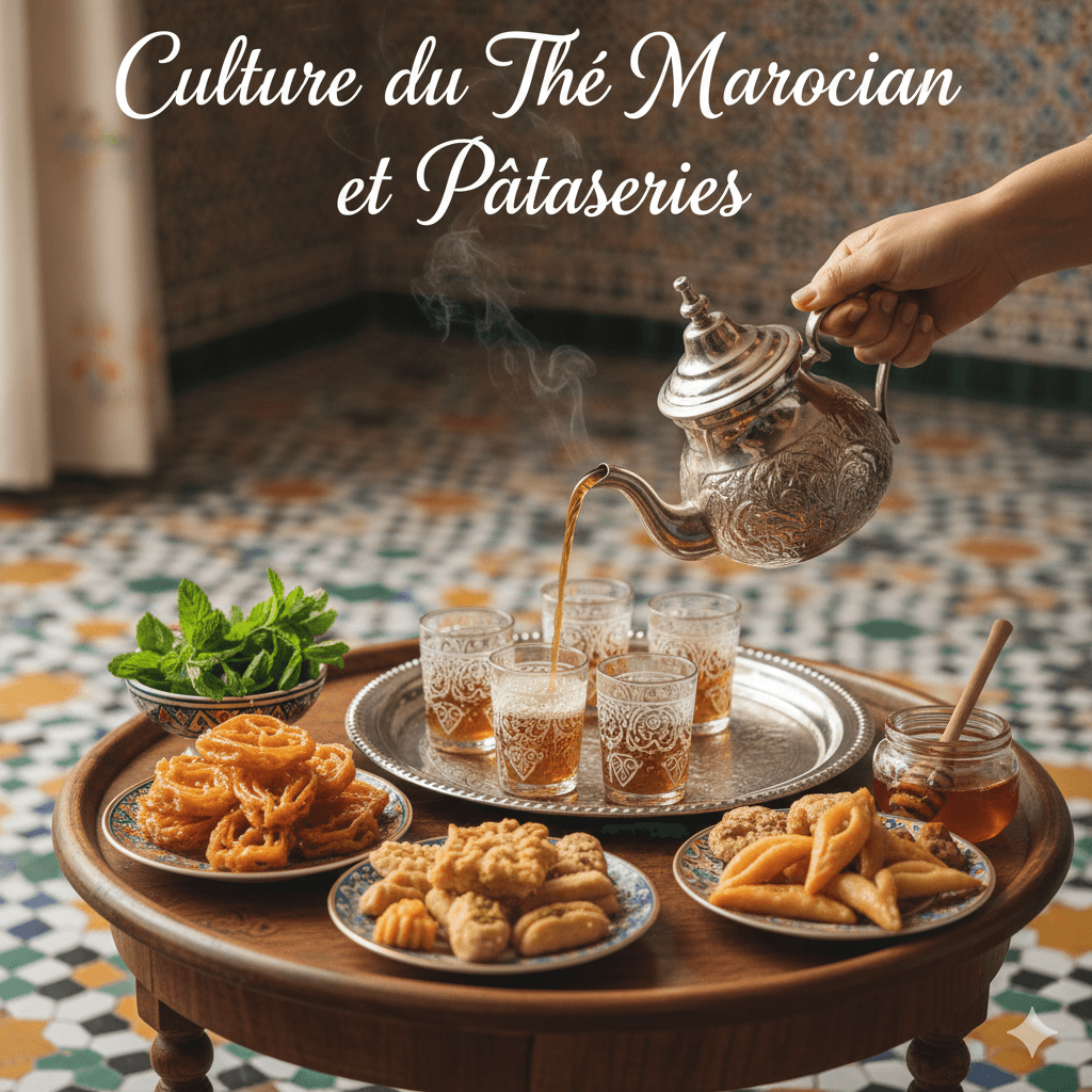 Culture du Thé Marocain et Pâtisseries